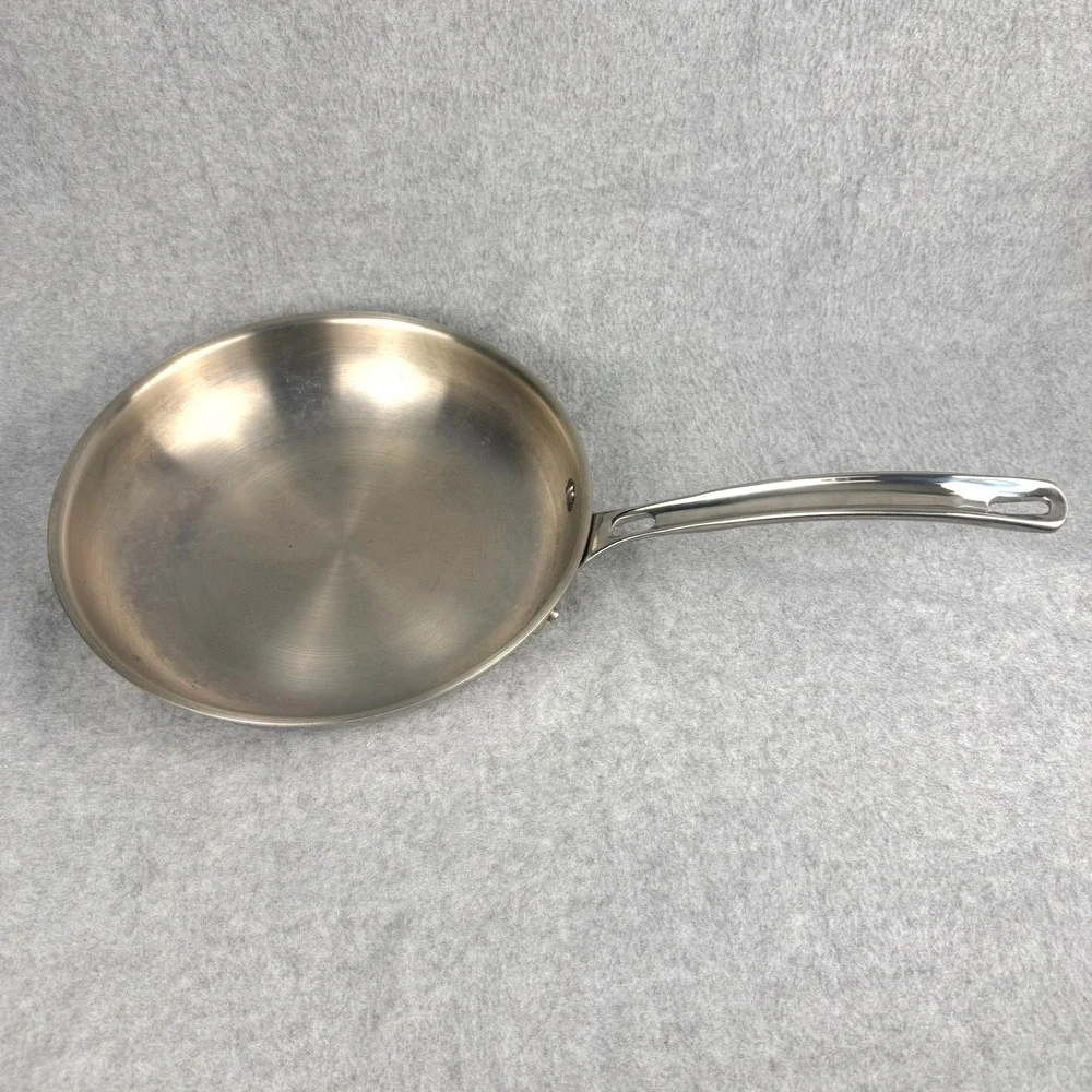Viking Fry Pan 10in Silver Stainless Steel 3-Ply Aluminum Core 40011-3010